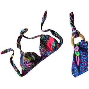 NEW! Swim Systems multicolor bikini top M